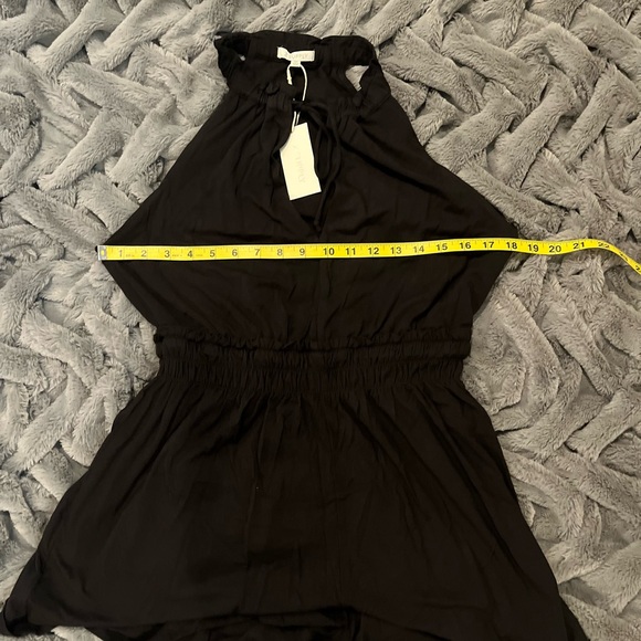 NWT Z Supply Black Gathered Waist Sleeveless Romper Size Medium - Picture 12 of 14